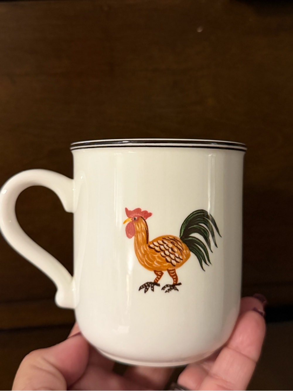 Vintage Villeroy & Boch Design Naif Mug Gérard Laplau Farmhouse Country Set of 4